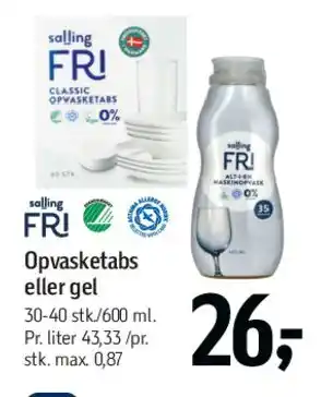 Føtex Opvasketabs eller gel tilbud