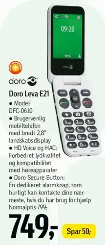 Føtex Doro Leva E21 tilbud