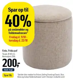 Føtex Frida puf tilbud