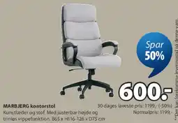 JYSK MARBJERG kontorstol tilbud