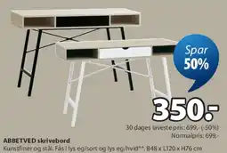 JYSK ABBETVED skrivebord tilbud