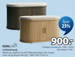 JYSK LYNGVIG bænk tilbud