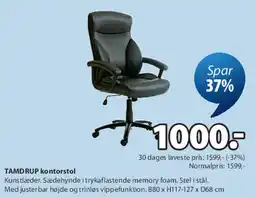 JYSK TAMDRUP kontorstol tilbud