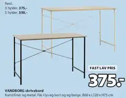 JYSK VANDBORG skrivebord tilbud
