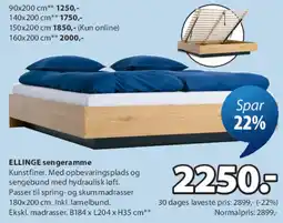 JYSK ELLINGE sengeramme tilbud
