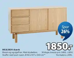 JYSK MEJLSKOV skænk tilbud