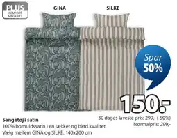 JYSK Sengetøj i satin tilbud