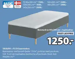 JYSK SKAUPA + FLYA boxmadras tilbud