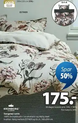 JYSK ESTHER sengetøj i satin tilbud