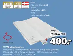 JYSK ROYAL gåsedunsdyne tilbud