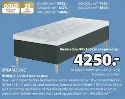 JYSK HORSLA + VOLA boxmadras tilbud