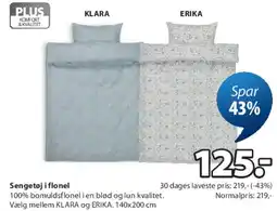 JYSK Sengetøj i flonel tilbud