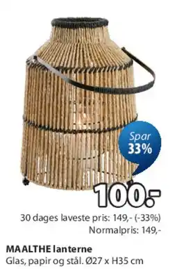 JYSK MAALTHE lanterne tilbud