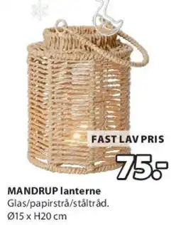 JYSK MANDRUP lanterne tilbud