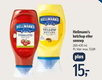 Føtex Hellmann's ketchup eller sennep tilbud