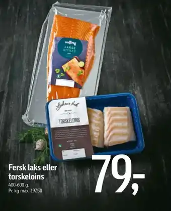 Føtex Fersk laks eller torskeloins tilbud