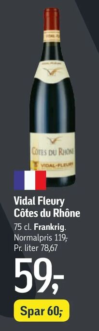 Føtex Vidal Fleury Côtes du Rhône tilbud