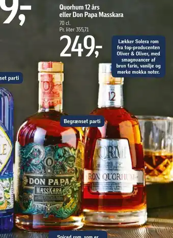 Føtex Quorhum 12 års eller Don Papa Masskara tilbud