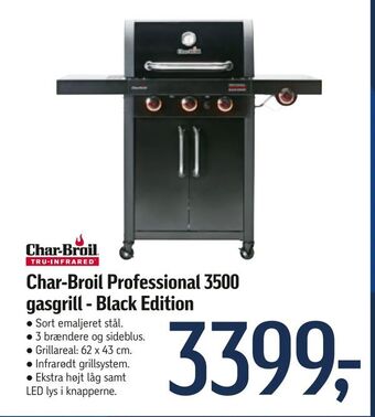 Føtex Char-Broil Professional 3500 gasgrill - Black Edition tilbud