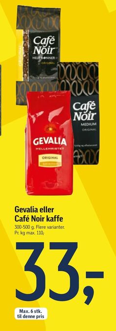 Føtex Gevalia eller Café Noir kaffe tilbud