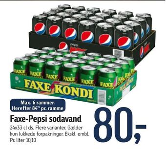 Føtex Faxe-Pepsi sodavand tilbud