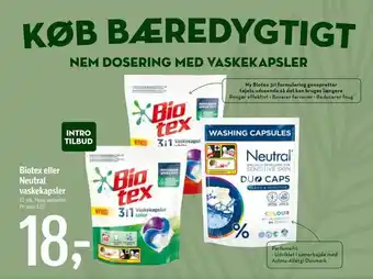 Føtex Biotex eller Neutral vaskekapsler tilbud