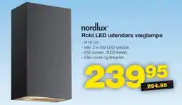 Bauhaus nordlux Rold LED udendørs væglampe tilbud