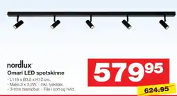 Bauhaus nordlux Omari LED spotskinne tilbud