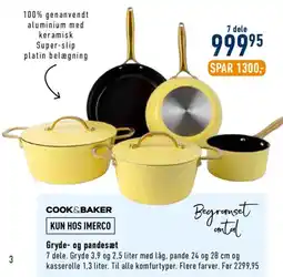 Imerco Cook&Baker gryde- og pandesæt tilbud