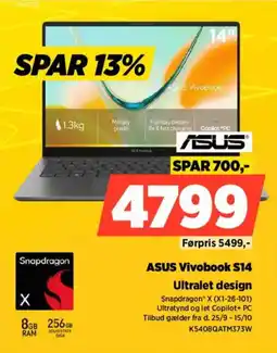 Power Asus Vivobook S14 tilbud