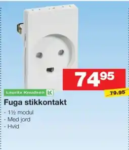 Bauhaus Lauritz Knudsen Fuga stikkontakt tilbud