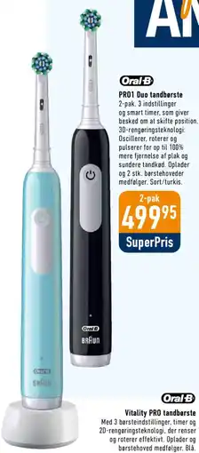 Imerco Oral-B PRO1 Duo tandbørste tilbud