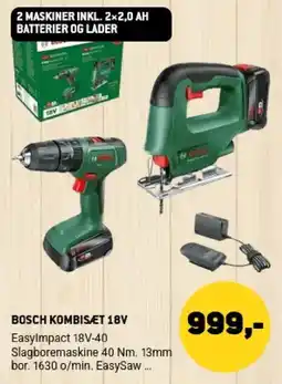 XL-BYG Bosch kombisæt 18v tilbud