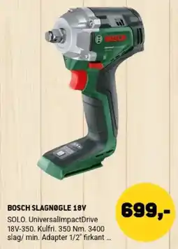 XL-BYG Bosch slagnøgle 18v tilbud