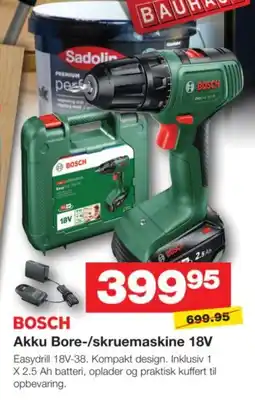 Bauhaus Bosch Akku Bore-/skruemaskine 18V tilbud