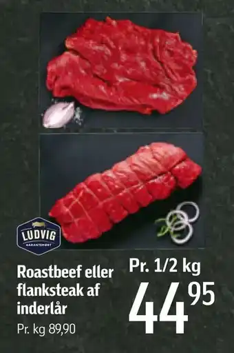 Føtex Roastbeef eller flanksteak af inderlår tilbud