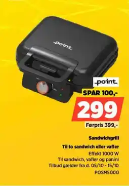 Power Point sandwichgrill tilbud