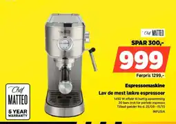 Power Chef Matteo Espressomaskine tilbud