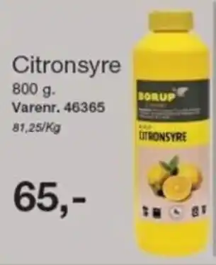 Borup citronsyre