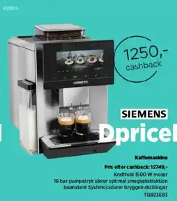 Power Siemens Dprice Kaffemaskine tilbud