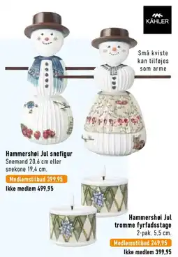 Imerco Kähler Hammershøi Jul snefigur tilbud