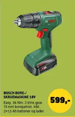 XL-BYG Bosch bore-/skruemaskine 18v tilbud