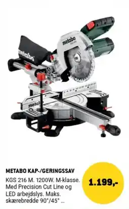 XL-BYG Metabo kap-/geringssav tilbud