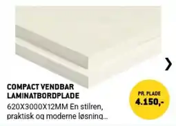XL-BYG Compact vendbar laminatbordplade tilbud