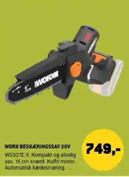 XL-BYG Worx beskæringssav 20v tilbud