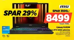 Power msi Cyborg 15 B13W tilbud