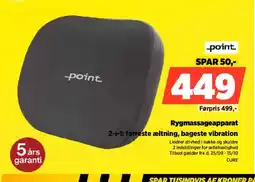 Power Point rygmassageapparat tilbud