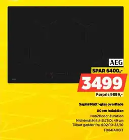 Power AEG 80 cm induktion tilbud