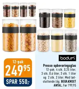 Imerco Bodum Presso opbevaringsglas tilbud