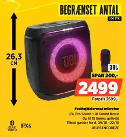 Power JBL Festhøjtaler med mikrofon tilbud